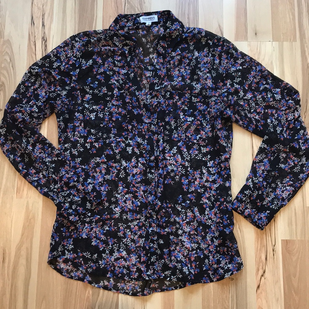 Floral print express Portofino shirt